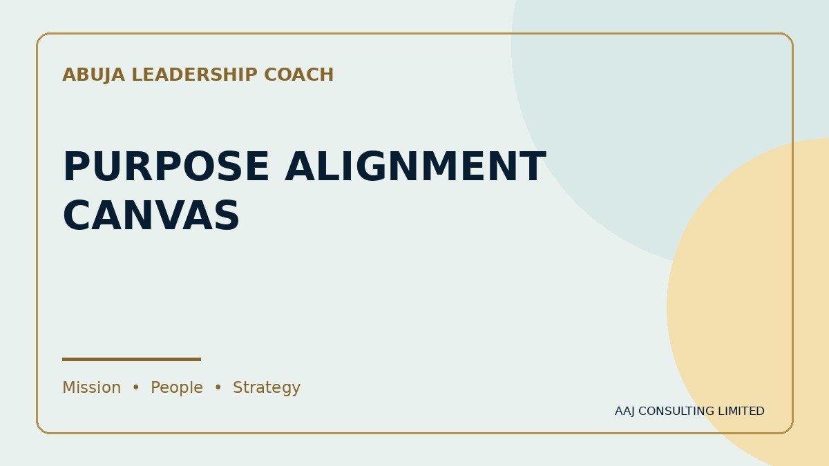 Organisational Purpose Alignment Canvas cover